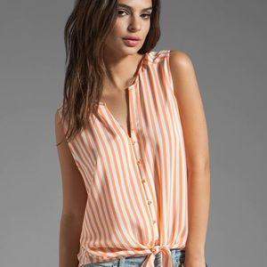 Joie Tyson Stripe Tank Carrot Small